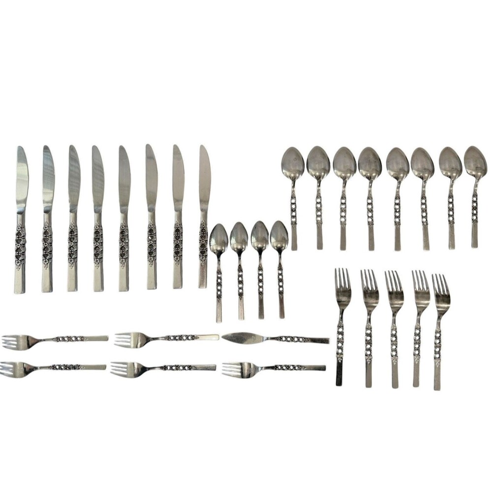 Northland Japan Stainless Steel 31 PC Set Flatware Forks Spoon Tea Spoon Knife